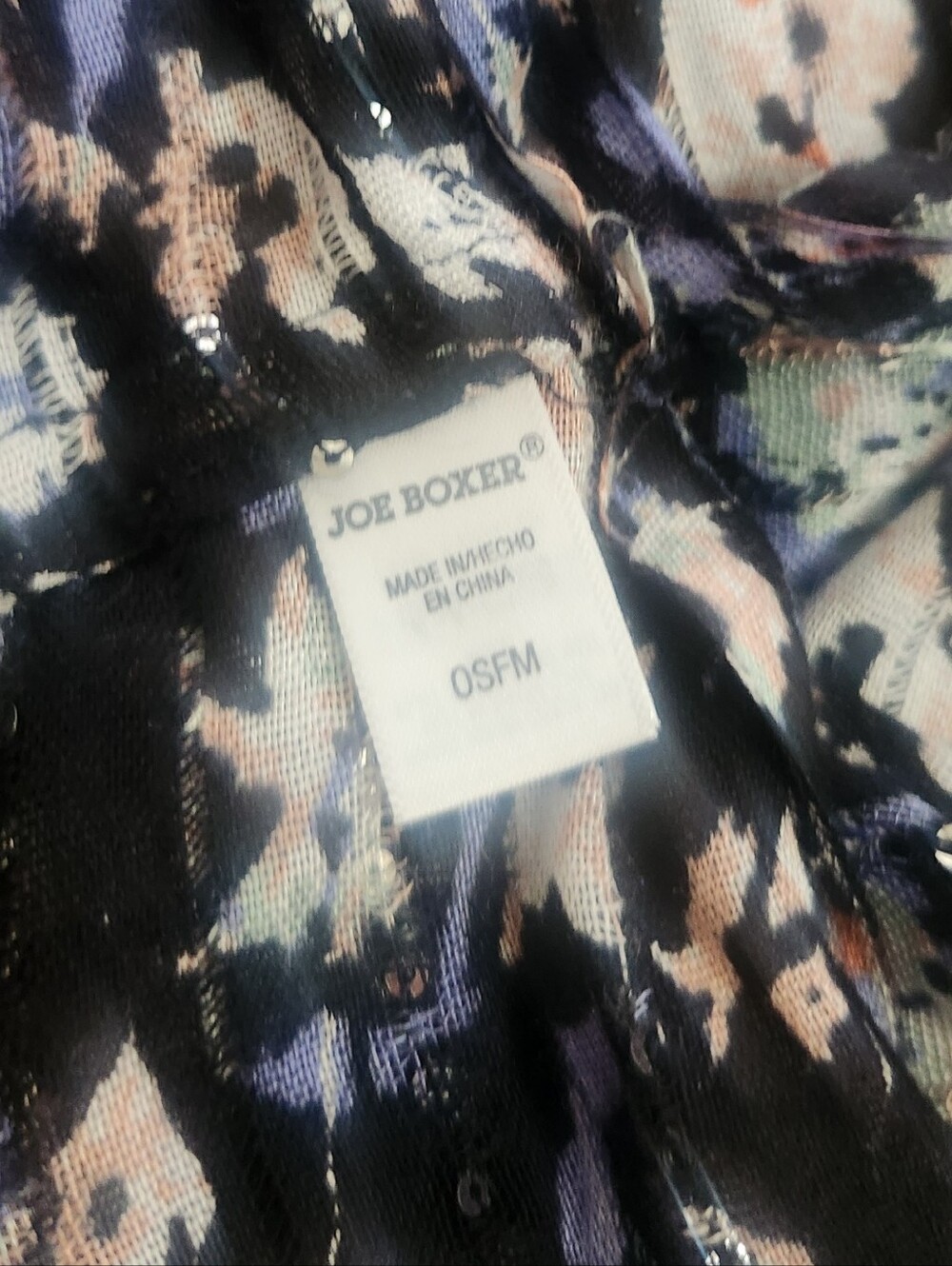 Joe Boxer Patterned Infinity Scarf Multi Color - Picture 5 of 5